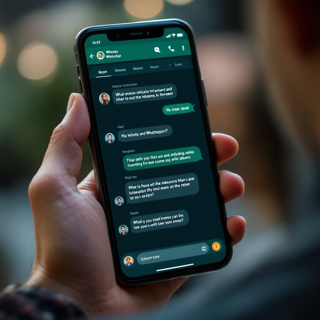 WhatsApp chatbot preview on phone